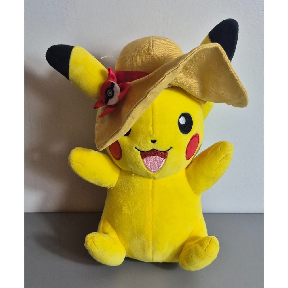Pikachu Plush 9" with Hat and Pokeball Game Freak